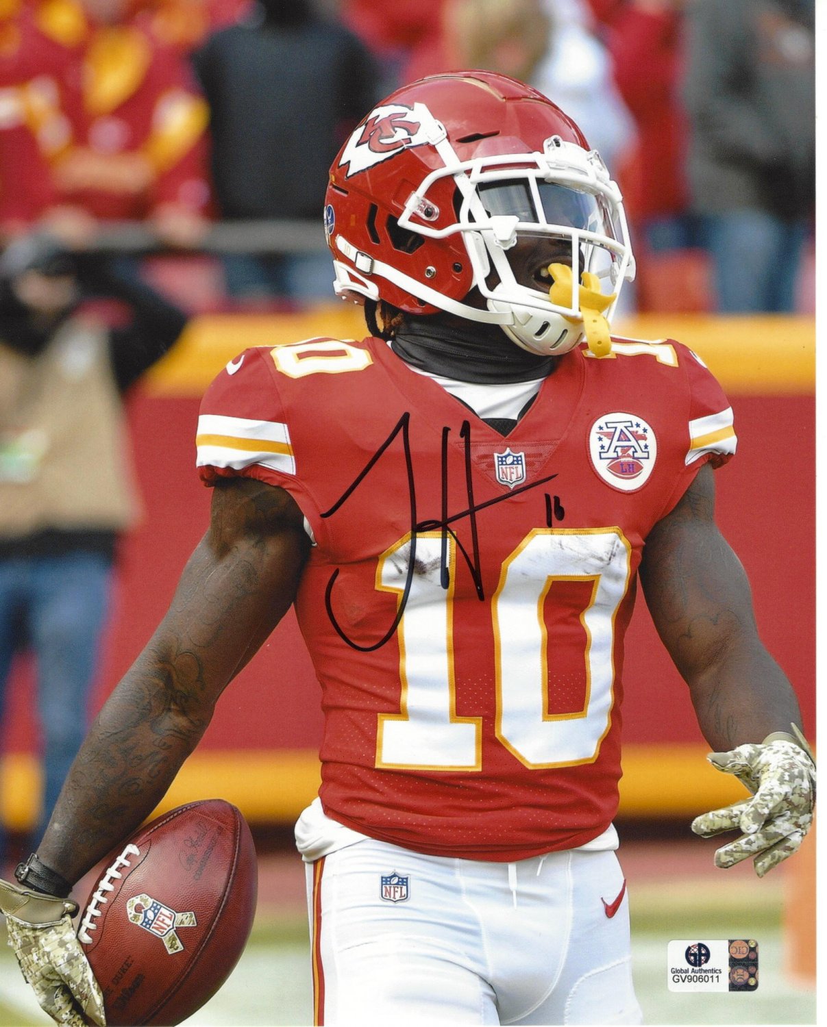 Tyreek Hill Kansas City Chiefs Autographed 8x10 Profile Photograph