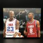 Kobe Bryant & Michael Jordan Facsimile Autograph 11x14 Canvas Print Wall Art