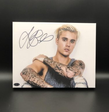 Justin Bieber Facsimile Autograph 11x14 Canvas Print Wall Art