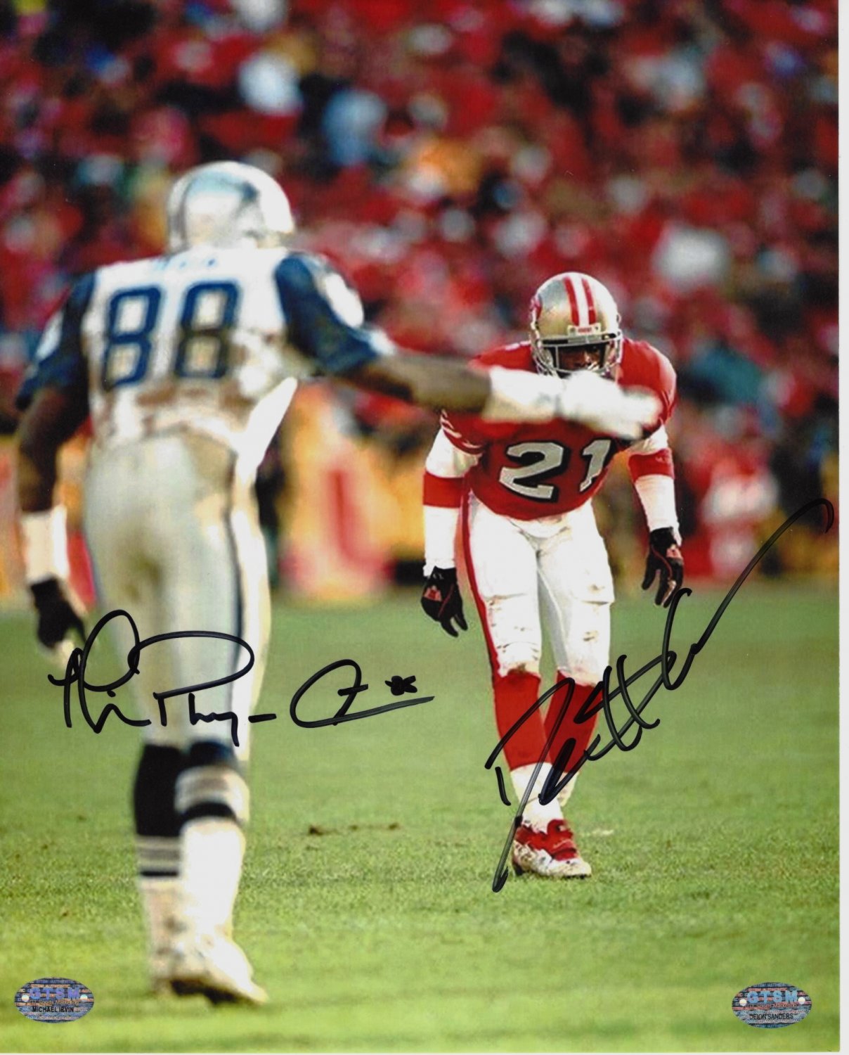 Michael Irvin & Deion Sanders Autographed 8x10 Photograph