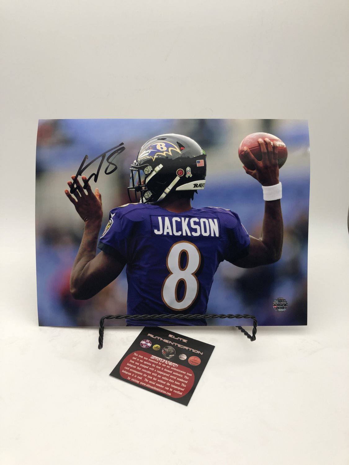 Lamar Jackson Baltimore Ravens Autographed 9x11 Photograph