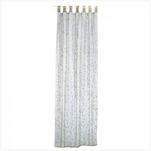 Green Embroidered Curtain