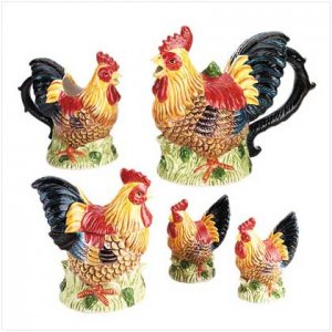 Rooster Tea Set - For Decorative Purposes