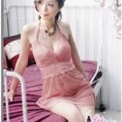 New Sexy Lingerie Babydoll Hot Lace Pink Dress G-String 10
