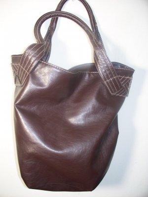DEEP BROWN PURSE BAG SHOULDER BAG BRAND NEW NEVER USED FAUX LEATHER