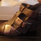 BRAND NEW SOFT SURROUNDINGS SANDALS HEEL SOFT BEIGE LEATHER STRAPS SZ 11M