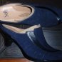 BRAND NEW SOFFT SHOES MULES CLOGS 1 IN HEEL NAVY BLUE SUEDE SZ 10W