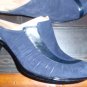 BRAND NEW SOFFT SHOES MULES CLOGS 1 IN HEEL NAVY BLUE SUEDE SZ 10W