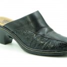 BRAND NEW SOFFT SHOES BLACK LEATHER MULES CLOGS 1 IN HEEL SZ 10M