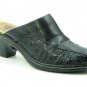 BRAND NEW SOFFT SHOES BLACK LEATHER MULES CLOGS 1 IN HEEL SZ 10M