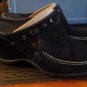 BRAND NEW ME TOO SHOES MULES CLOGS 1 IN WEDGE HEEL BLACK SUEDE SZ 10M