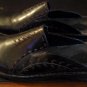 BRAND NEW CLARKS SHOES MULES CLOGS BLACK LEATHER BURGUNDY STITCHING SZ 10M