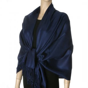 PASHMINA DEEP BLUE TEAL SOFT SOLID 30 x 72 BEAUTIFUL BRAND NEW