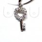 925 Sterling Silver KEY Pendant CZ Jewelry