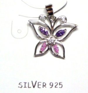925 Sterling Silver BUTTERFLY Pendant