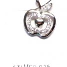 925 Sterling Silver APPLE Pendant