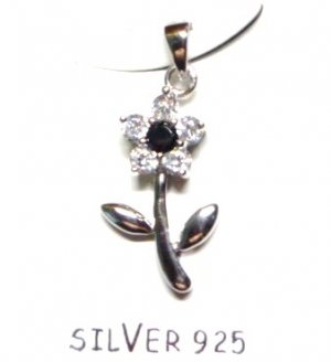 925 Sterling Silver FLOWER Pendant