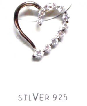 925 Sterling Silver HEART Pendant