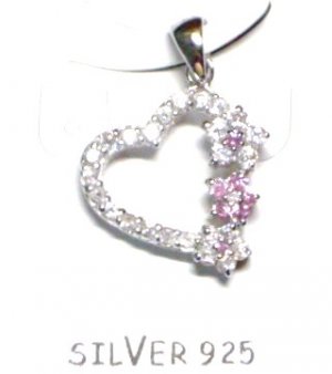 925 Sterling Silver HEART Pendant