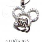 925 Sterling Silver MOUSE Pendant