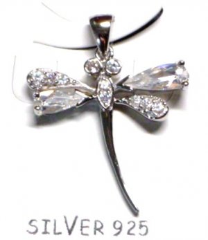 925 Sterling Silver DRAGONFLY Pendant