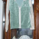 BCBG Sport Sage Green Full Zip Jacket Juniors Hoody M