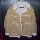 Heavy Mens Faux Fir & Suede Coat Size 42