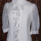 CHLOE SILK RUFFLE BLOUSE US 2 UK 8