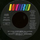 SCOTT WESLEY BROWN--""MY EYES HAVE SEEN SALVATION"" (3:08) (BOTH SIDES STEREO) 45 RPM 7"" Vinyl