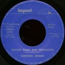 GORDON JENSEN--""BIGGER THAN ANY MOUNTAIN"" (3:23) (STEREO/MONO) 45 RPM 7"" Vinyl