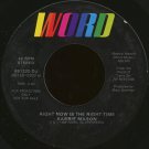 BABBIE MASON--""RIGHT NOW IS THE RIGHT TIME"" (3:40) (BOTH SIDES STEREO) 45 RPM 7"" Vinyl