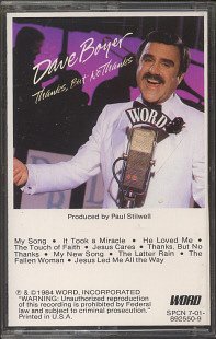 DAVE BOYER--THANKS, BUT NO THANKS Cassette Tape