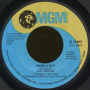 JUD STRUNK--"DAISY A DAY" (2:48)/"THE SEARCHERS" (2:00) 45 RPM 7"