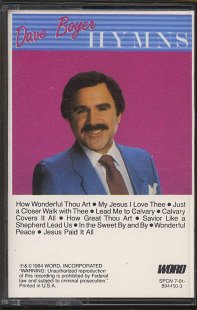 DAVE BOYER--DAVE BOYER HYMNS Cassette Tape