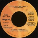 RANDY STONEHILL--"LETTER TO MY FAMILY" (4:58)/"GRANDFATHER'S SONG" (3:24) 45 RPM 7" Vinyl