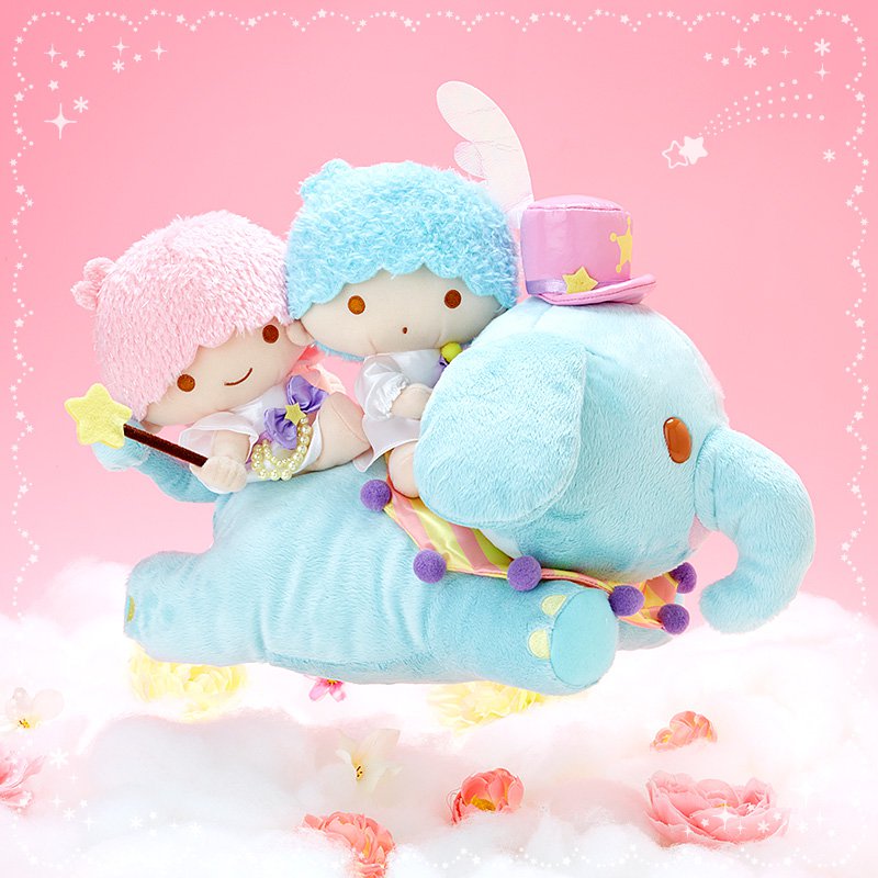 Sanrio Little Twin Stars Deluxe Plush Set - Kiki, Lala, & Elephant