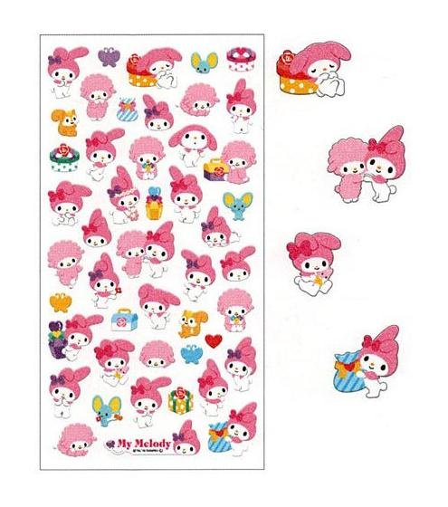 Sanrio My Melody & My Sweet Piano Glittery Sticker - #747