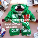 100% NEW Unisex Green Zip Hoodies - Wholesale Children's Wear