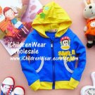 100% NEW Unisex Monkey Blue Zip Hoodies - Wholesale Children's Wear