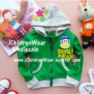 100% NEW Unisex Monkey Green Zip Hoodies - Wholesale Children's Wear