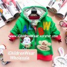 100% NEW Unisex Monkey Green Zip Hoodies - Wholesale Children's Wear