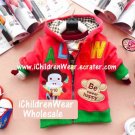 100% NEW Unisex Monkey Red Zip Hoodies - Wholesale Children's Wear
