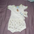INFANT BOY'S SIZE 3-6M WINNIE THE POOH 3-PIECE OUTFIT