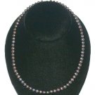 14K Gold Genuine 5.5mm Black Pearl Necklace 16in.