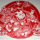 paper cut of chinese folk art product hope one's children will have a brilliant future #015