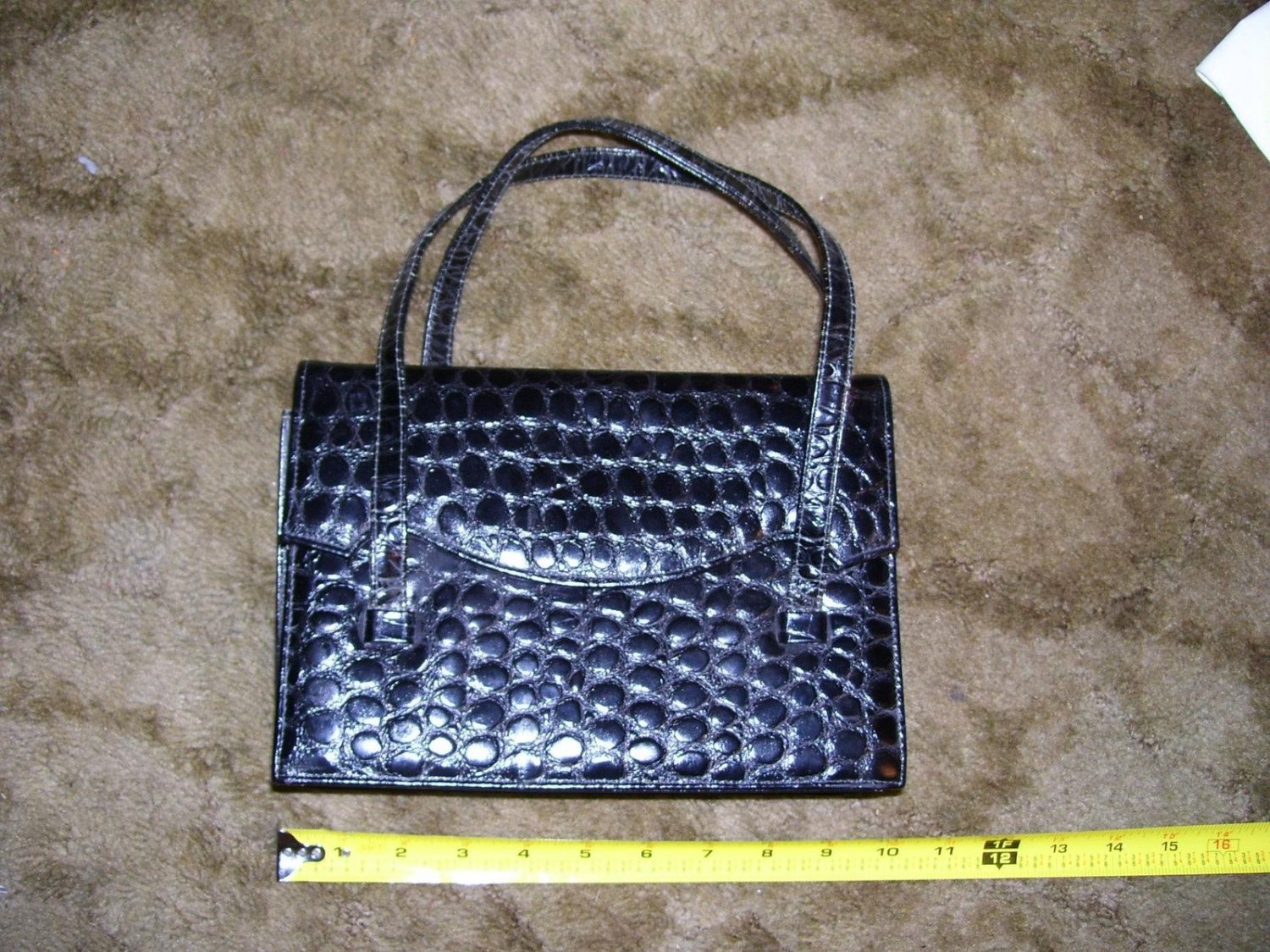 Vintage Black Animal Skin Handbag