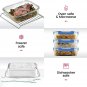 3 Glass Food Storage Containers, Leak Proof, BPA-Free, Air Tight
