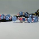 Duotone Pink and Blue Round Beaded Bracelet