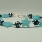 Cobalt and Sky Blue Stars Bracelet/Anklet