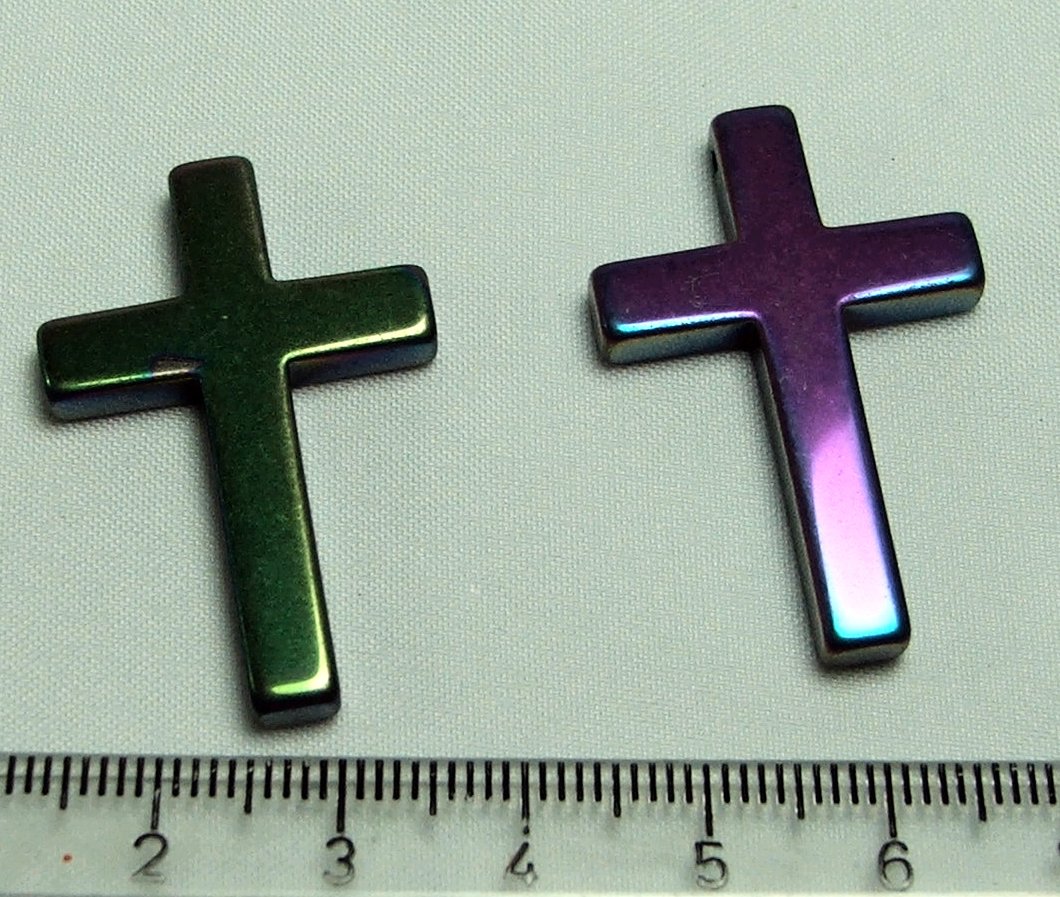 Hemalyke Multicolored Cross Pendant Set of Two